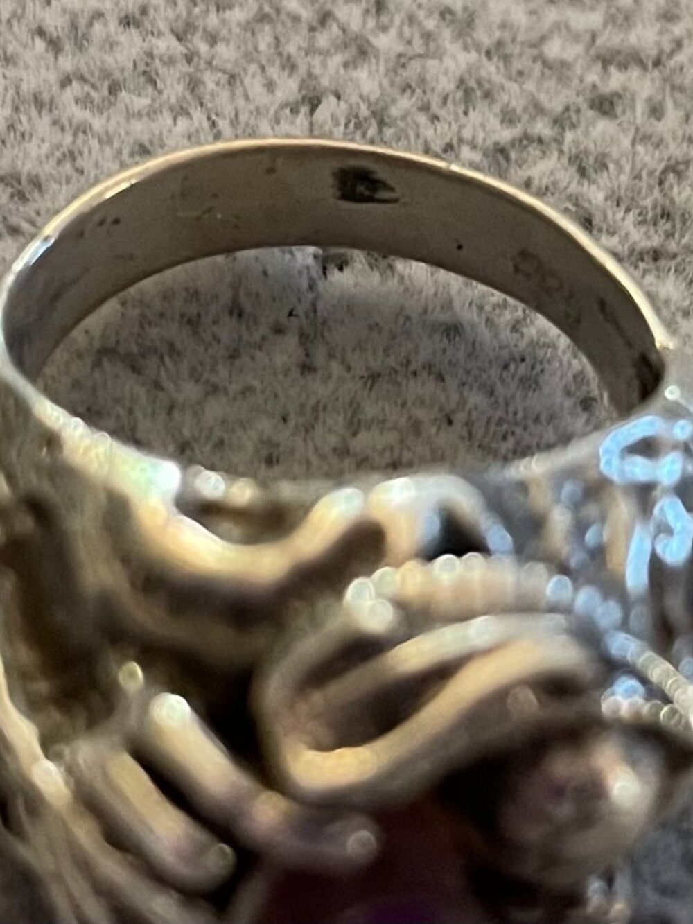 Vintage Sterling Silver Ring Sz 5 Handmade Amethyst Bob Stringer OOAK Y2K $325 - Picture 5 of 16